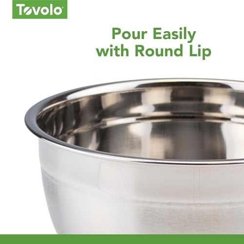Deep stainless steel five quart bowl — photo 4
