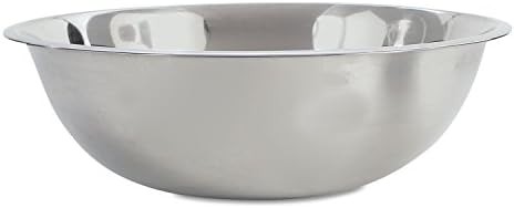 Stainless steel 20 quart flat base bowl