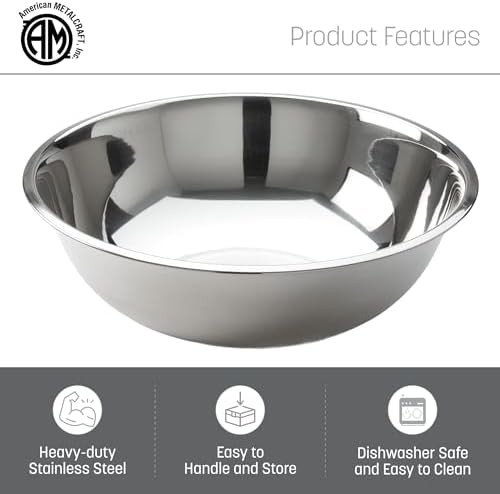 Wide rim eight quart metal bowl — photo 3