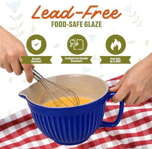 Simply Blue Ceramic Batter Bowl with Spout — photo 4