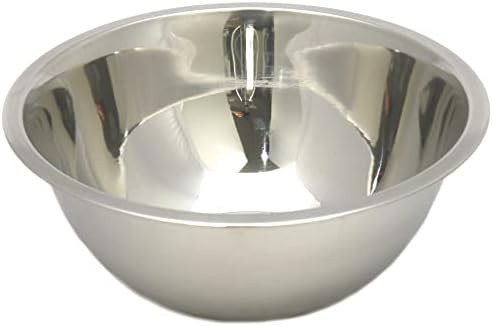Brushed stainless steel single mixing bowl