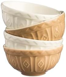 Cane Stoneware Small Preparation Bowls Set