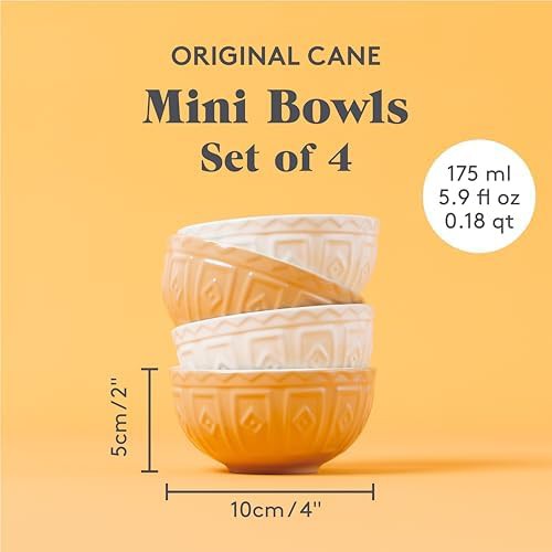 Cane Stoneware Small Preparation Bowls Set — photo 4