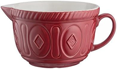 Red Color Mix Ceramic Batter Bowl