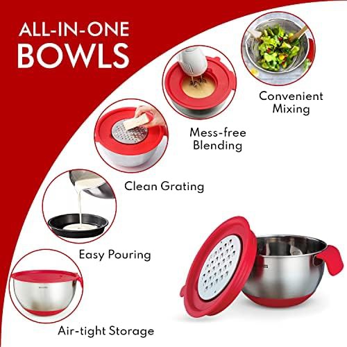 Red silicone base three piece set — photo 3