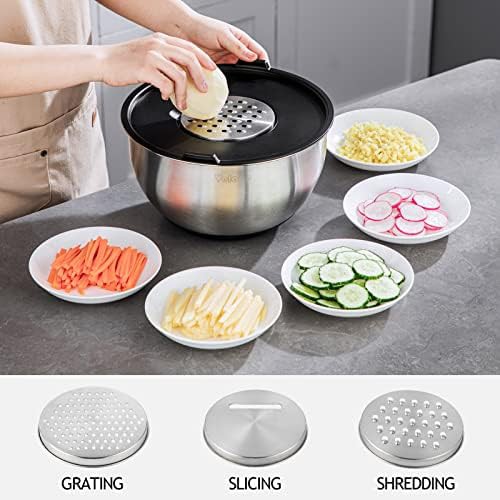 Stainless Steel Nesting Bowls with Grater Attachments — photo 3