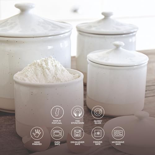 White ceramic stoneware batter bowl with handle — photo 3