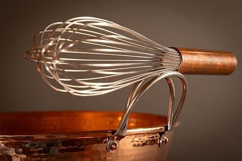 Hammered copper baking bowl with handle — photo 4