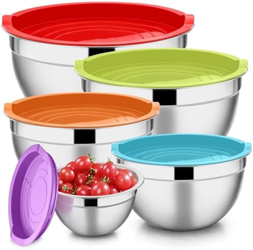 Deep anti flying multicolor mixing bowls