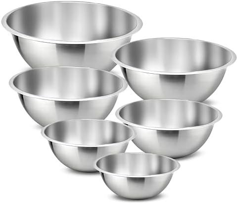 Heavy duty silver nesting mixing bowls