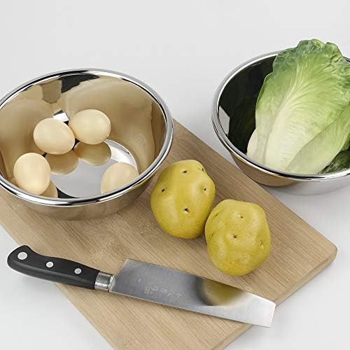 Stainless Steel Salad and Serving Bowls — photo 3