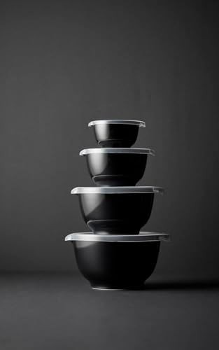 Black Margrethe mixing bowl set with lids — photo 3