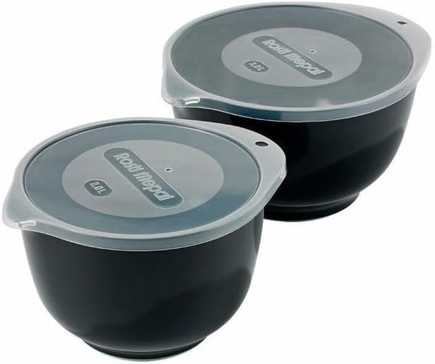 Black Margrethe mixing bowl set with lids — photo 5