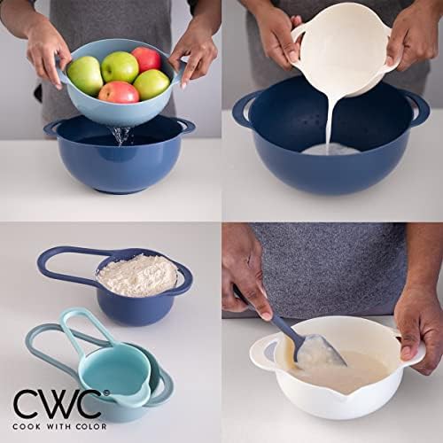 Teal polypropylene nesting mixing bowl set — photo 4