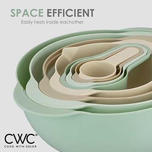 Mint nesting bowls measuring cups set — photo 3
