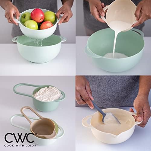 Mint nesting bowls measuring cups set — photo 4