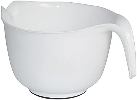 Glad white plastic bowl with pour spout