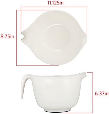 Glad white plastic bowl with pour spout — photo 4