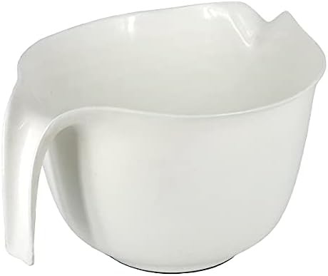 Glad white plastic bowl with pour spout — photo 5