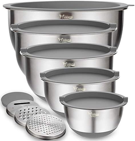 Nesting Bowls with Graters and Non-Slip Bottoms