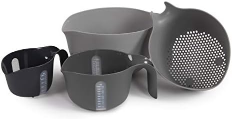 Nested gray prep bowls with measurement marks — photo 4