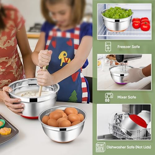 Multicolor salad bowls with airtight lids — photo 4