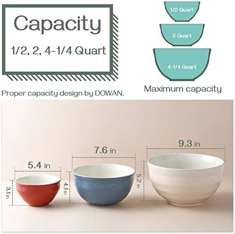 Multicolor Ceramic Nesting Mixing Bowl Set — photo 3