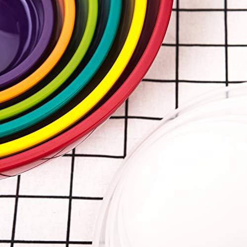 Multicolor melamine mixing bowls with lids — photo 3