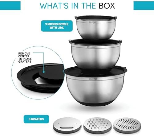 Three quart stainless bowls with pour spout — photo 5