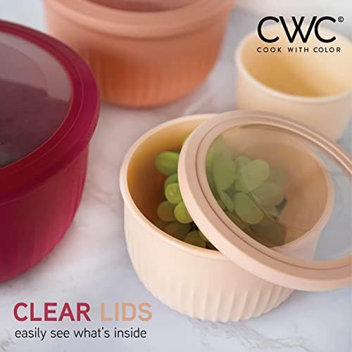 Rose deep plastic prep mixing bowl set — photo 4