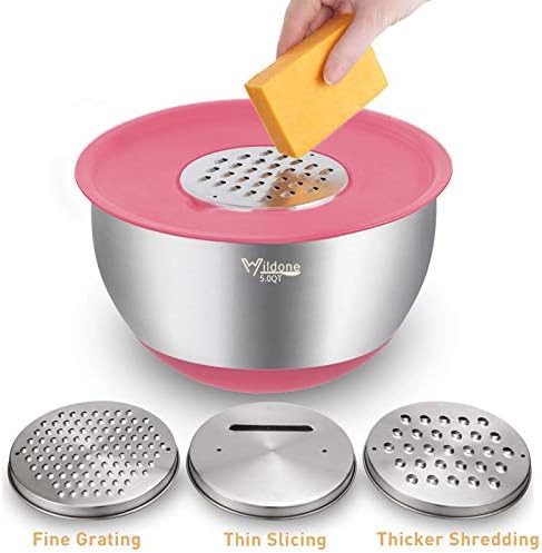 Multicolor Nesting Bowls with Grater Attachments — photo 3