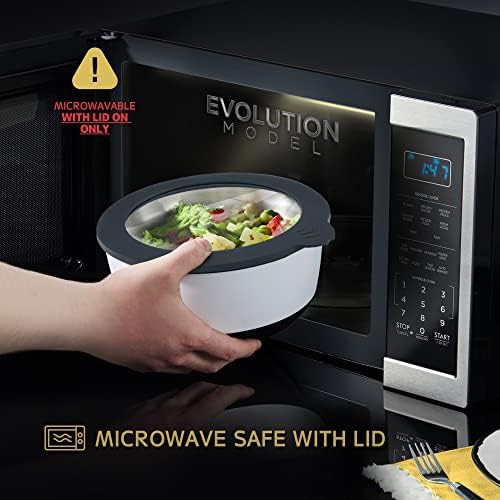 Microwave Safe Stainless Steel Bowl Set — photo 3