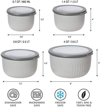 Light gray plastic storage bowl with lid — photo 5