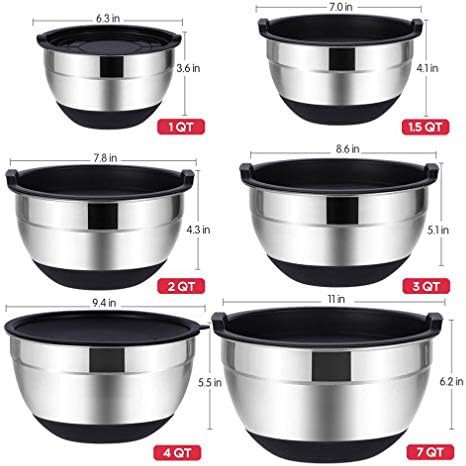 Stainless steel six piece mixing bowl set — photo 5