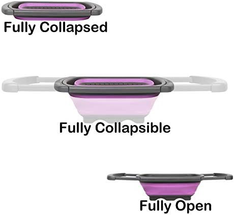 Collapsible silicone mixing and strainer set — photo 3