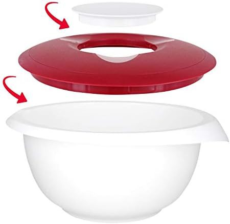 White and red baking set with scraper — photo 5