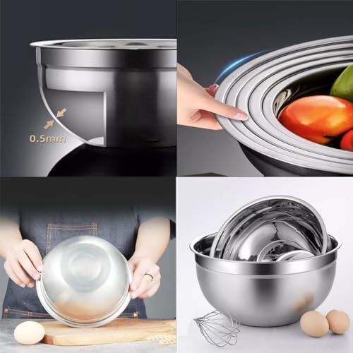 Deep Stainless Steel Anti Flying Baking Bowl — photo 4