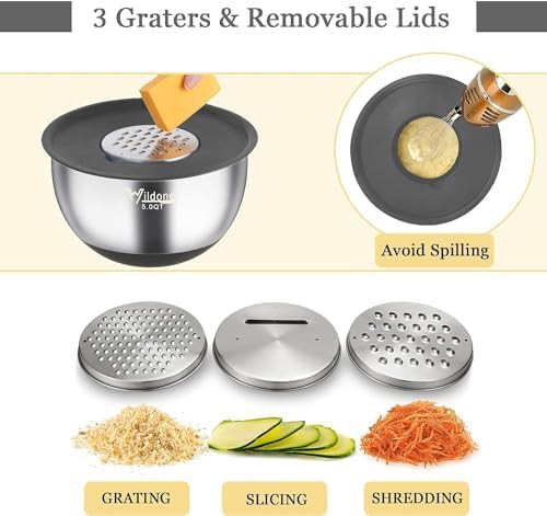 Six Piece Silver Stainless Mixing Bowls — photo 3