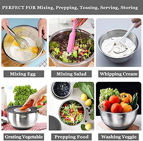 Six Piece Silver Stainless Mixing Bowls — photo 4