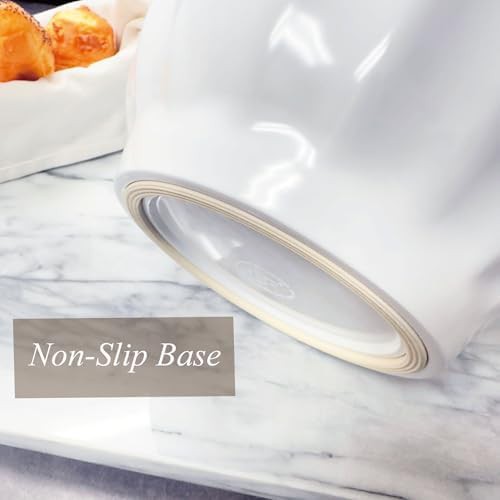 White latte style melamine batter bowl — photo 4
