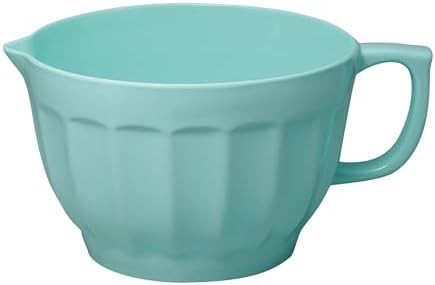 Mint blue latte style melamine bowl