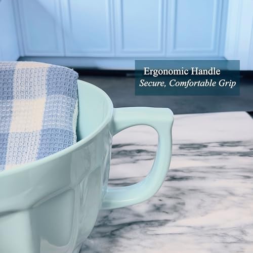 Mint blue latte style melamine bowl — photo 5