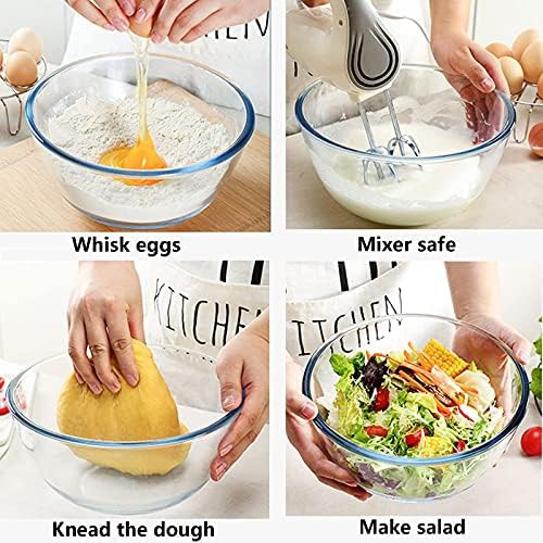 Glass three piece baking and salad set — photo 4