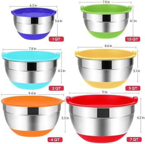 Stainless steel ten piece mixing bowl set — photo 5
