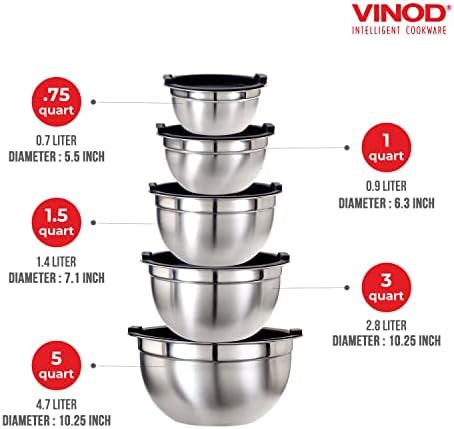 Flat bottom stainless steel bowls with lids — photo 4