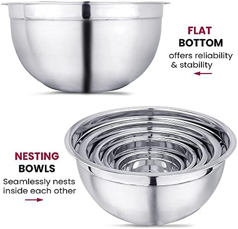 Flat bottom stainless steel bowls with lids — photo 5