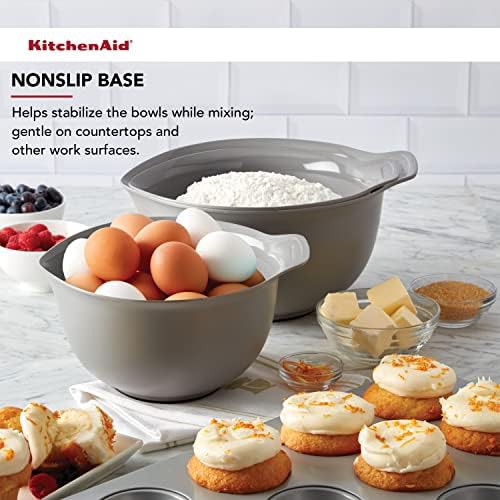 Gray nesting plastic bowls with pour spout — photo 5