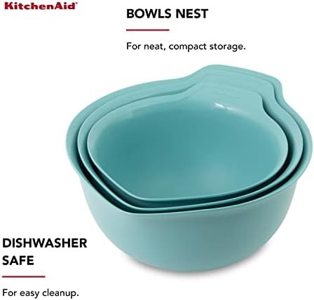 Aqua sky plastic nesting bowls set — photo 4