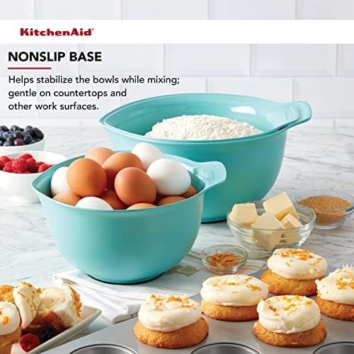 Aqua sky plastic nesting bowls set — photo 5