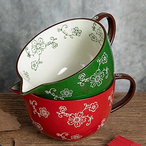 Cherry blossom ceramic mixing bowl — photo 4
